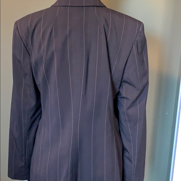 INC 2PC PINSTRIPE SUIT, Size 14P, Black. - Picture 9 of 16